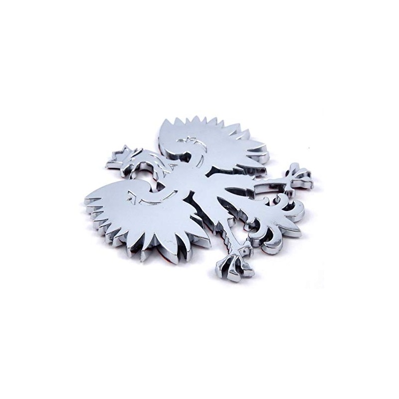 Poland 2.5" Polish Polski Eagle with Crown Chrome 3D Emblem