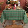 SASTYBALE Christmas Tablecloth Rectangle, Vinyl Tablecloths with Buffalo Plaid Plastic