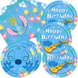 40Pcs Stitch Party Supplies Plates + Napkin Stitch Birthday Party Decorations