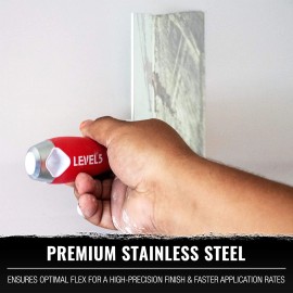 LEVEL5 Professional Grade Palette Putty Knife with Soft Grip Handle for Drywall Jobs