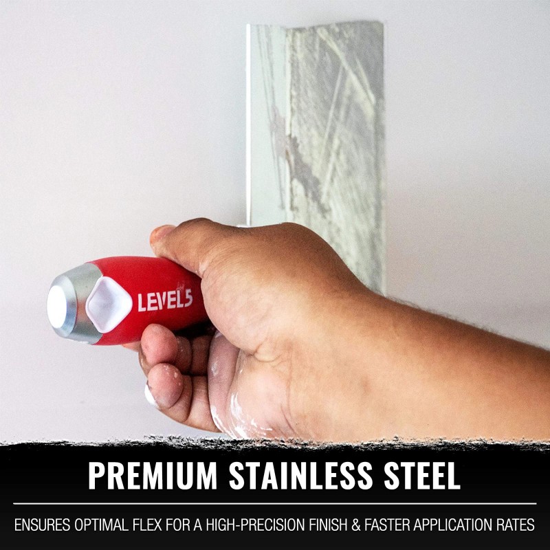 LEVEL5 Professional Grade Palette Putty Knife with Soft Grip Handle