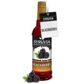 Syruvia Blackberry Syrup, Flavored Syrup for Drinks, Cocktails, Lemonades, Iced Teas, and Desserts – 25.4 fl oz