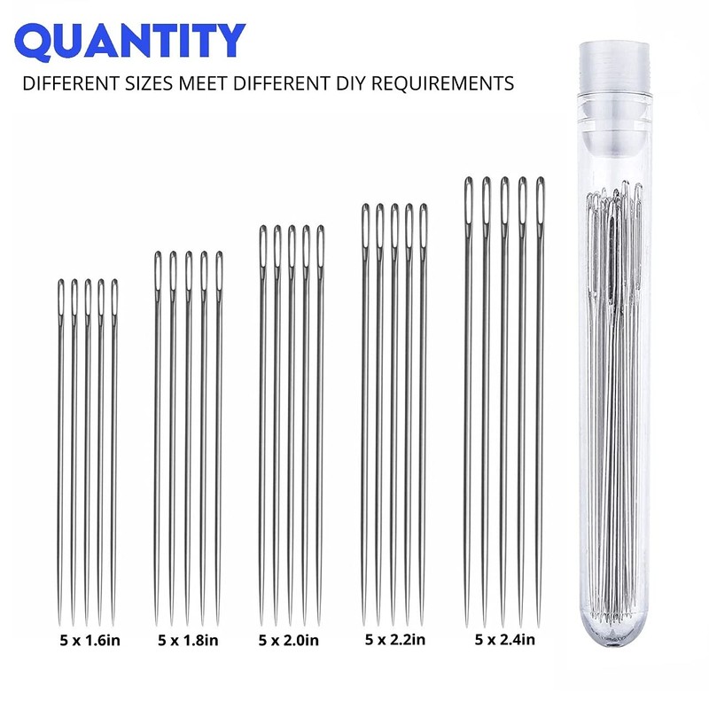 Performore Professional Thermal Self‑Threading Stainless Steel Sewing Needle Set | 25‑Piece