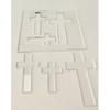 Cross Router Template, Clear Acrylic Ribbon Crosses Router Inlay Router