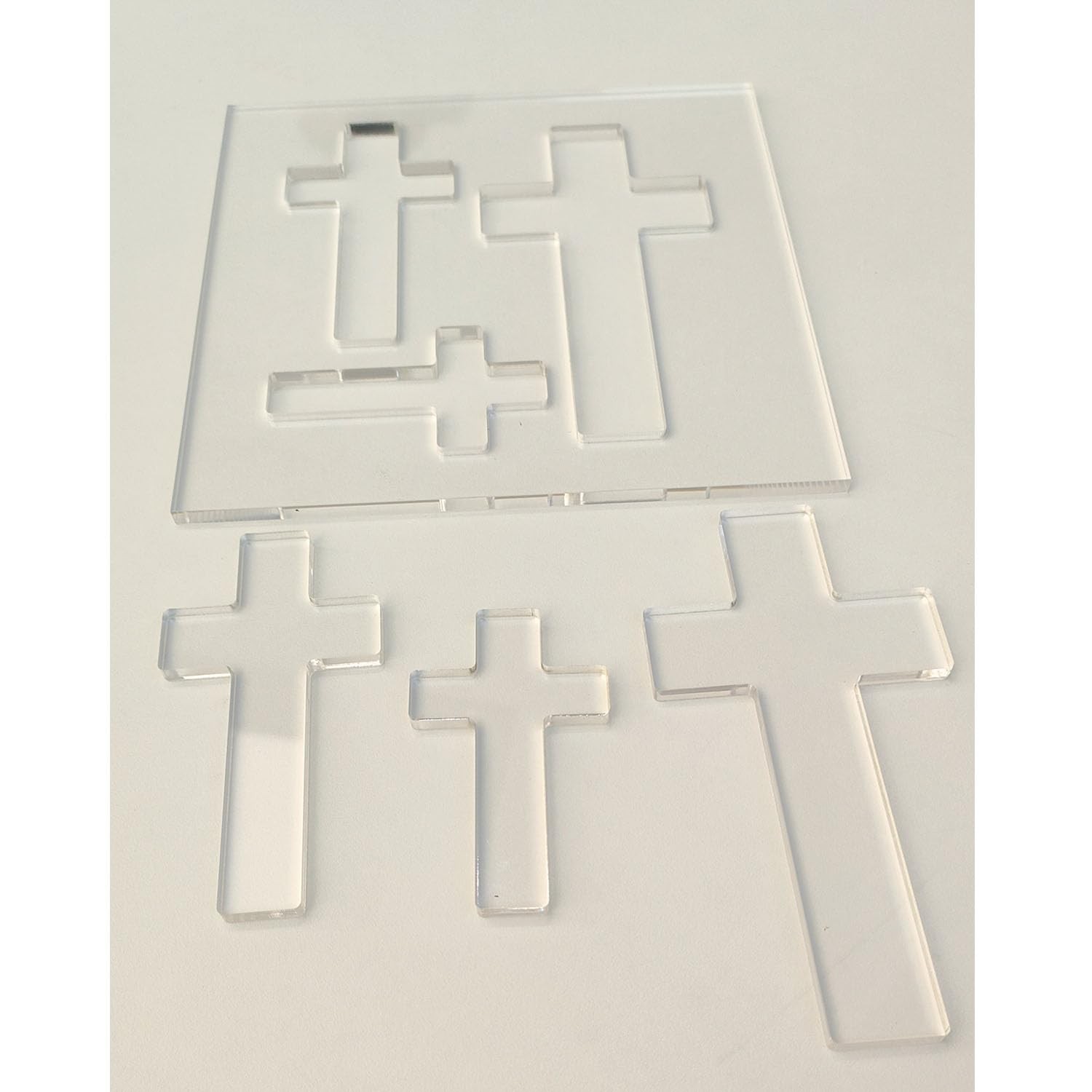 Cross Router Template, Clear Acrylic Ribbon Crosses Router Inlay Router ...