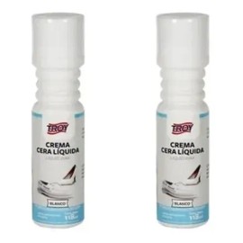 Crema Cera Liquida Calzado Zapatos Tenis Piel Troy Color Blanco