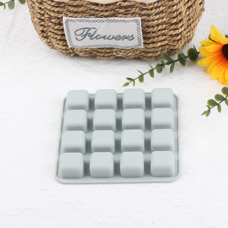 AIBOYA 16 Cavity Square Silicone Candy Molds For Candy Chocolate