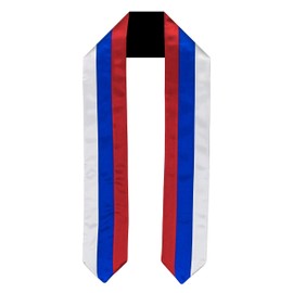 Russia Flag Graduation Sash/Stole International Study Abroad Adult Unisex