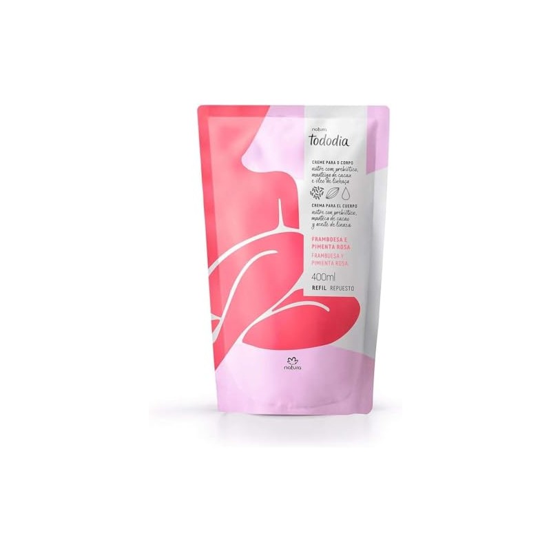Natura Repuesto Hidratante Tododia 400 ml Frambuesa y Pimenta Rosa