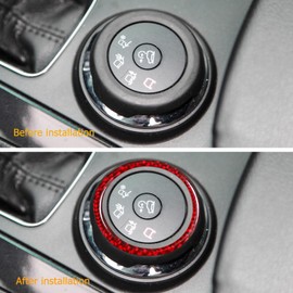 ramuel Engine Start Stop Knob Ring Cover for Ford Explorer 2013-2018 (Red)