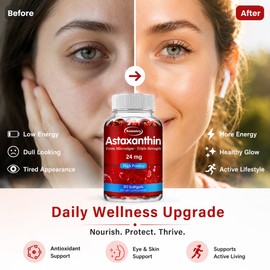 Astaxanthin 24mg Softgels for Daily Wellness – Antioxidant Support for Eyes, Skin & Active Lifestyles