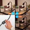 ledscom.de LELE E27 Clamp Light with Gooseneck Black Including E27