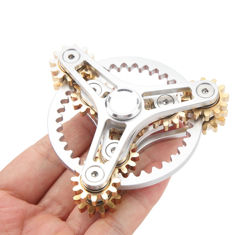 Fingertip Gear Toy 4 Gears Decompression Metal Finger Hand Brass