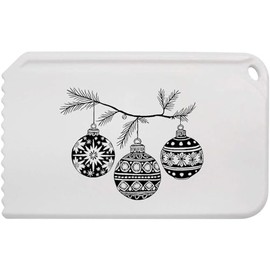 Azeeda 'Three Christmas Baubles' Plastic Ice Scraper (IC00040514)