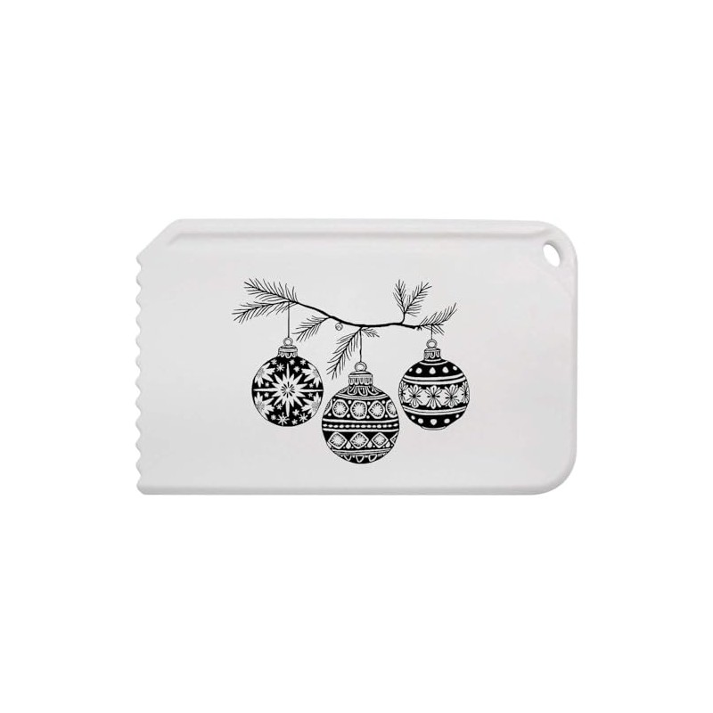 Azeeda 'Three Christmas Baubles' Plastic Ice Scraper (IC00040514)