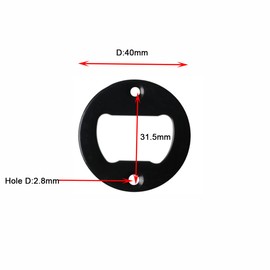 50 Set Black Bottle Opener Insert,Stainless Steel Round DIY Bottle Opener Hardware Kit Hardware Parts Supply with Screws