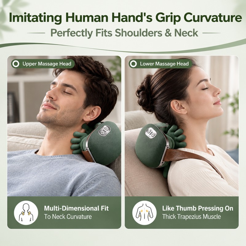 Electric Neck & Shoulder Massager for Body Relaxation – 3-Level