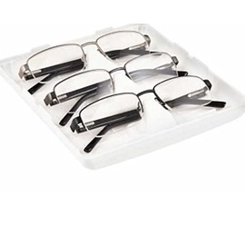 Design Optics by Foster Grant Lyden Semi-Rimless Rectangular Reading Glasses, 3-Pack (Satin gunmetal/Matte black/Satin dark, 1.75), 53-18-137 MM