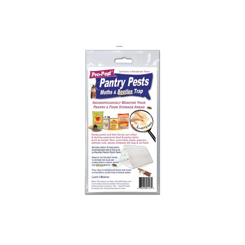 Pro-Pest Pantry Moth Traps - 6 Ready to Use Pre-baited