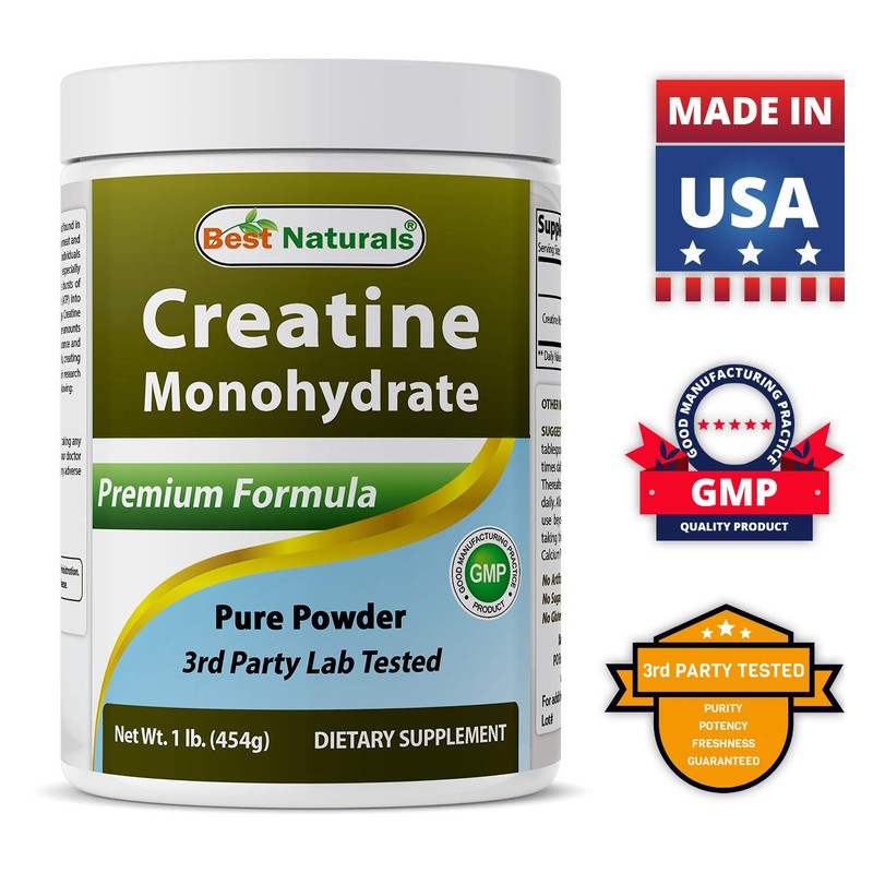 Best Naturals Creatine Monohydrate 1 Lb Pure Powder (1 LB