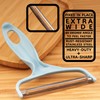 Y Shape Jumbo Wide Angled Straight Blade Peeler - Blue
