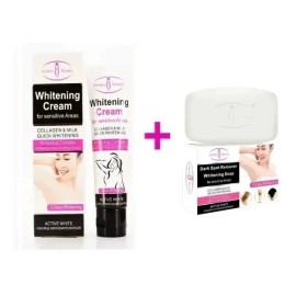 Jabon Aclarante + Crema Aclarante Para Cuerpo, Axilas,brazos
