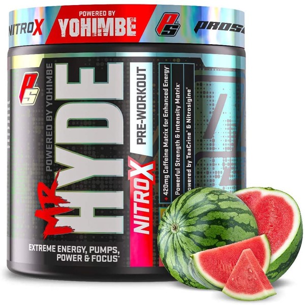 ProSupps Mr. Hyde Xtreme (Former NitroX) Pre-Workout Powder Energy Drink - Intense Sustained Energy, Pumps & Focus with Beta Alanine, Creatine & Nitrosigine, (30 Servings, Watermelon Rush)