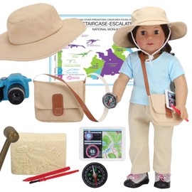 Sophia's 10 Piece Smithsonian Paleontologist STEM Accessory Play Set for 18" Dolls, Multicolor