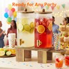 1.5 Gallon Drink Dispenser for Parties (2 Pack) Glass Beverage
