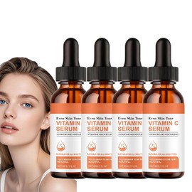 Vitamin C Serum, Anti Aging Face Serum,for Face with Hyaluronic Acid Vitamin E, to Diminish Wrinkles Fine Lines, Improve Darker Spots, Shrink Pores, Brightening and Hydrating Solution. (4PCS)