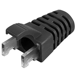 RJ45 Strain Relief Boots, Black, 100PK | Strain RELIEFS CONNECTORS Accessories, 100 X Qty - PS6BK#100