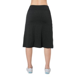Women Midi Knee Length Skorts Skirts with Zipper Pockets,26" Knee Length Skorts for Women (Black Charcoal 2XL)