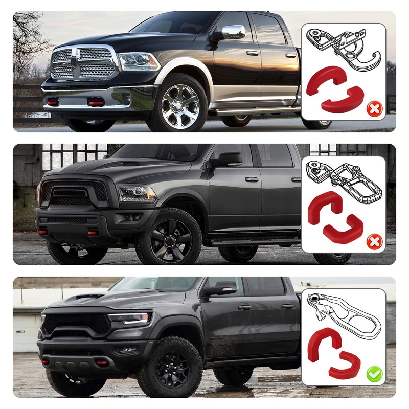 TECHPICCO Front Tow Hooks Covers Hitch Cover Customized Car Tow