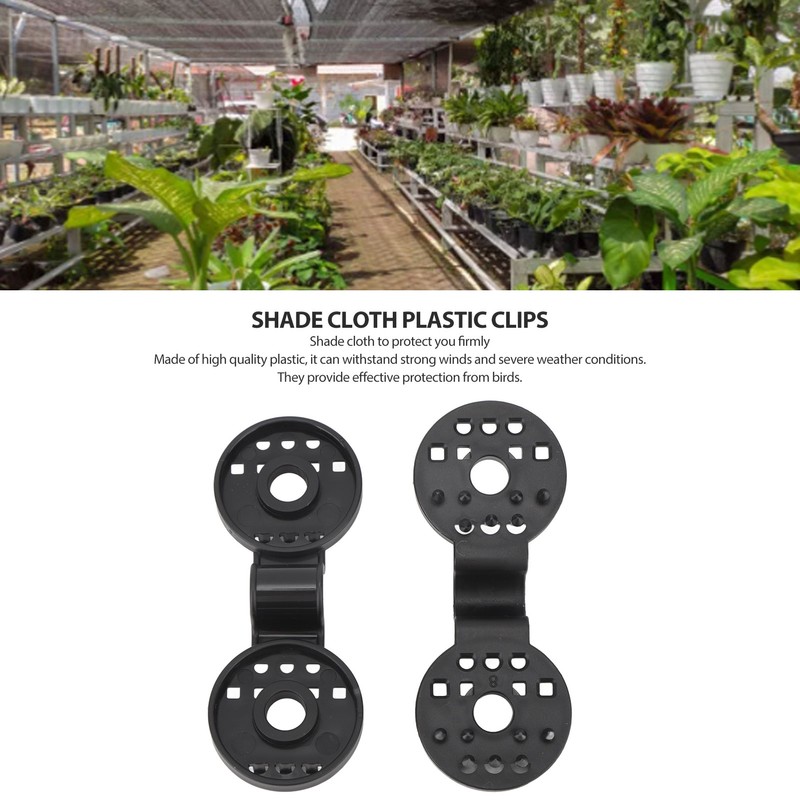 100pcs Shade Cloth Plastic Clips Round Fixing Clips for Greenhouse
