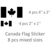 Premium Stickers 8 pcs Canada Flag Decal Stickers for Truck,