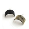 VingTAINE H7306-BK Studded Curved Plate Pony Hook Hair Cuff, Pony