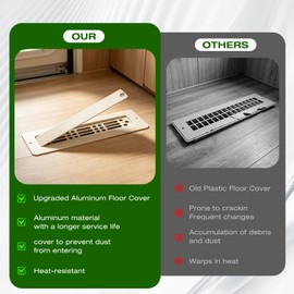 Aluminum RV Floor Vent Cover, 2"x10" RV Floor Register Vent Cover