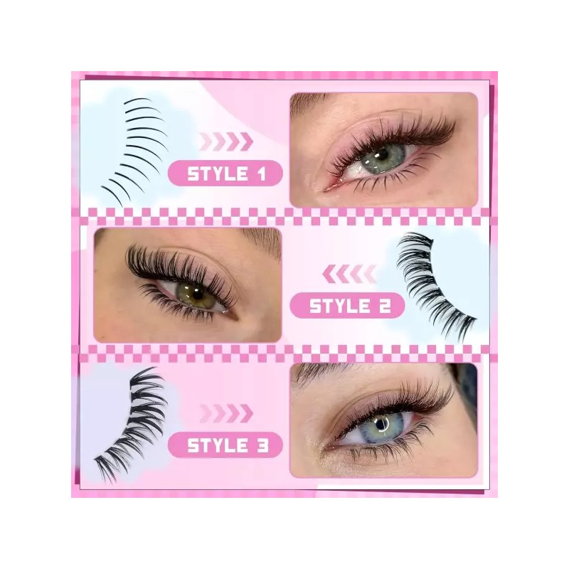 Yawamika 야와미카 바텀 래쉬 클러스터 DIY 하부 속눈썹 연장 5-8mm