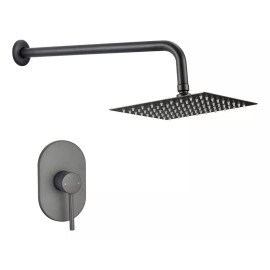 Cnx Kit De Regadera Negra Mutliposición Con Mezcladora