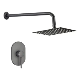 Cnx Kit De Regadera Negra Mutliposición Con Mezcladora