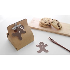 Gingerbread Man Paper Gift Tags (50 Pcs) - Great for Holidays, Party Favors, Gift Box, Baking Deco, Baby Shower, Wedding, Hanging Gift Labels