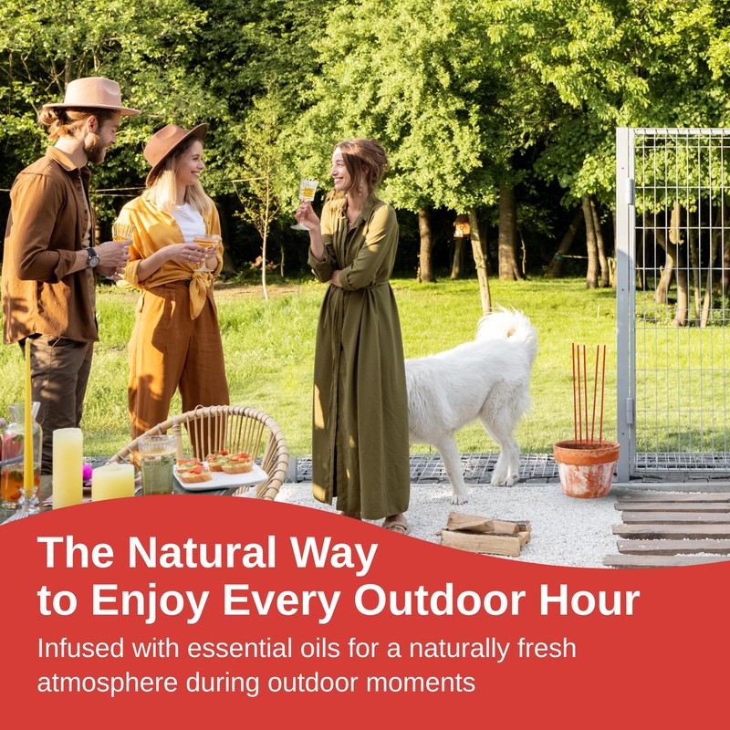 Skeeter Screen 61204R Mosquito Deterrent Incense Sticks – DEET-Free Essential