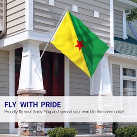 ANLEY Fly Breeze 3x5 Feet French Guiana Flag - Vivid Color and Fade Proof - Canvas Header and Double Stitched - Guyane fran?aise Flags Polyester with Brass Grommets 3 X 5 Ft