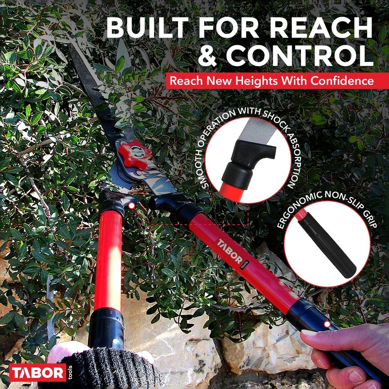 TABOR TOOLS B620A Hedge Shears with Wavy Blade for Trimming