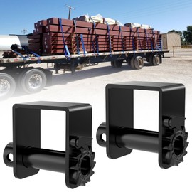 Sliding Winch for Utility Trailer for Flatbed Semi Truck Use w/4” Straps