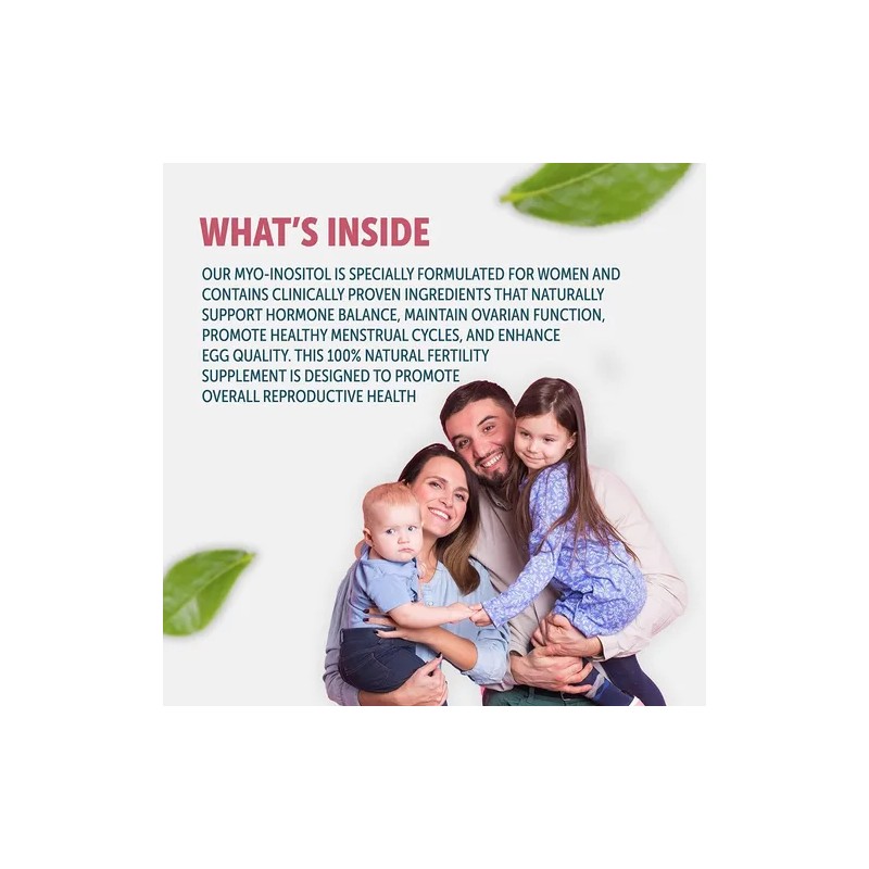 Myo Inositol 2600 Mg Alta Potencia 200 Cápsulas Hecho En