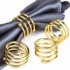 12pcs Napkin Ring Spiral Washable Decorative Metal Napkin Holder Ring