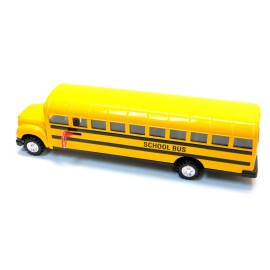 Diecast Large Diecast School Bus with Pullback Action, Stop Sign, and opening Doors