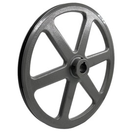 Saelno AK124-1 Single Groove Sheaves,12.25" OD 1" bore v Belt Pulley,Motor Pulley Cast Iron for A 3L 4L V-Belts,AK124X1 Pulley