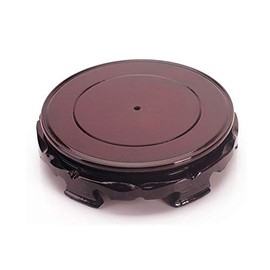 AKOAK Vintage Circular Wooden Vase Aquarium Table Lamp Teapot Base, Rotatable Home Decoration Display Stand (3")